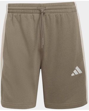 adidas Seasonal Essentials Colorblock Fleece Shorts - Gray