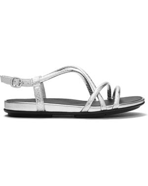 Fitflop Gracie Metallic Snake Sandals - White