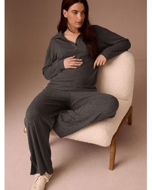 Next Maternity Knit Co-Ord Pants Set - Brown