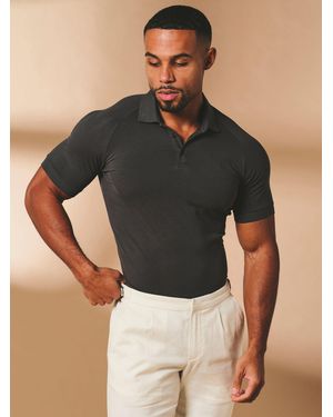 Tailored Athlete Muscle Fit Signature Polo Shirt - Schwarz