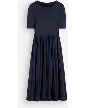 Boden Pleated Jersey Midi Dress - Blue