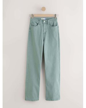 Next Mid Rise Stretch Wide Leg Jeans - Blue