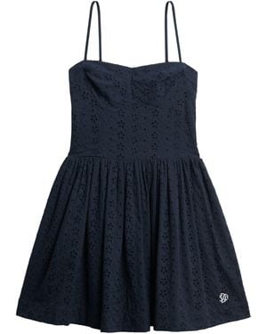 Superdry Broderie Cami Mini Dress - Blue