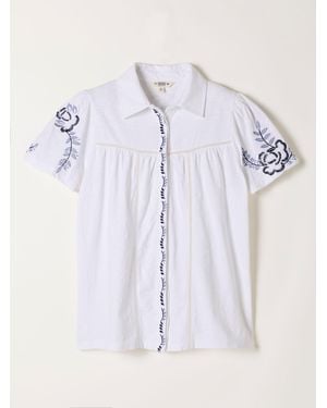 FatFace Fatface Kit Embroidered Jersey Shirt - White