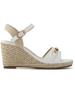Pavers Buckled Wedge-Heel Espadrilles - Natural