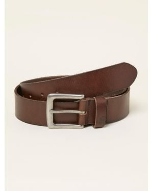 FatFace Plain Leather Belt - Brown