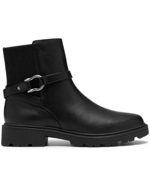 Clarks Code Loafers Bay Leather Boots - Black