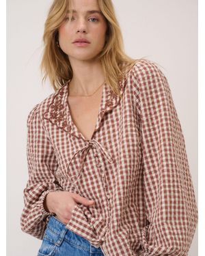 Nobody's Child Nobodys Child Isla Gingham Top - Brown