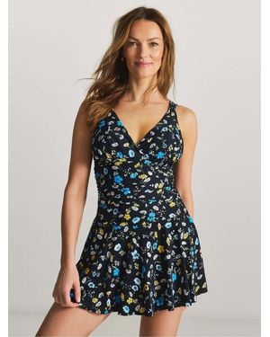Simply Be Magisculpt Lose Up To An Inch Swimdress - Blue