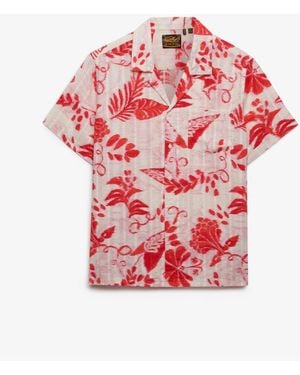 Superdry Beach Printed Short Sleeve Shirt - Red