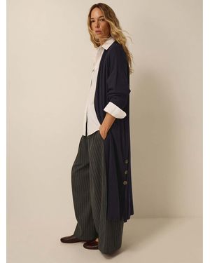 Monsoon Sadie Knit Longline Cardigan - Natural