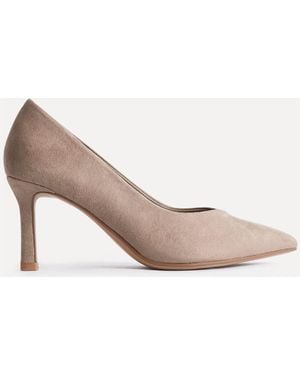 Linzi Sofia Wide Fit V Cut Vamp Court Shoes - Natural