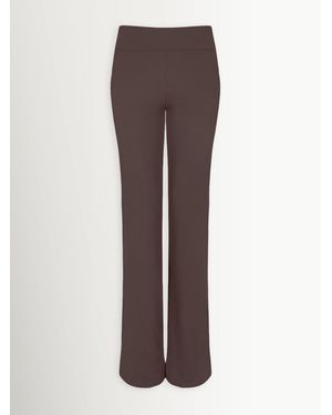 Tala 365 Rib Fold Waist Flared Pants - Brown