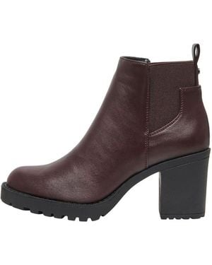 ONLY Block Heel Chelsea Boots - Brown