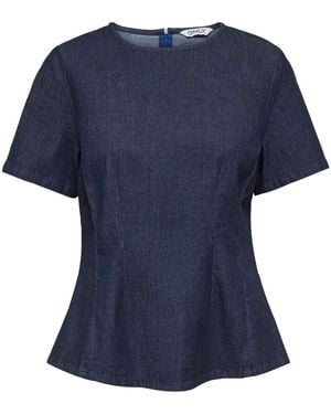 ONLY Denim Waist Focus Top - Blue