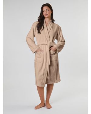 Loungeable Classic Towelling Robe - Natur