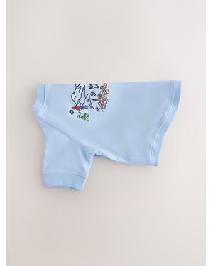 Next Weihnachtliches Haustier-Pyjama-Shirt (Familienkollektion) - Blau