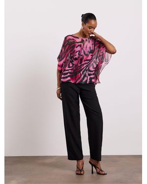 Joanna Hope Pleated Seam Blouse - Red