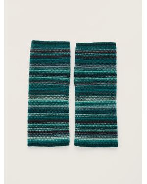 Seasalt Cornwall Fruity Fingerless Mittens - Green