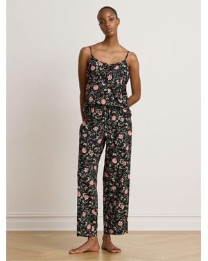 Ralph Lauren Cotton Cami Top & Pyajams Set - Black