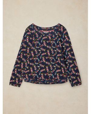 White Stuff Weaver Long Sleves T-Shrit - Blue