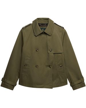 Superdry Short Trench Coat - Green