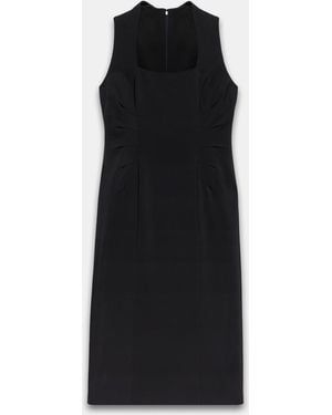 Mint Velvet Sleeveless Fitted Midi Dress - Black