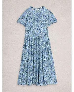 White Stuff Leah Jersey Dress - Blue