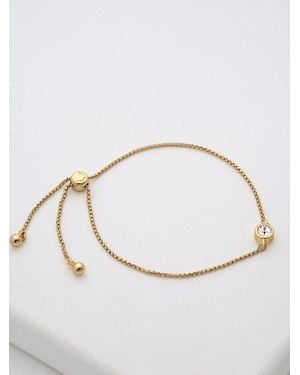 Ted Baker Sarsaa: Crystal Drawstring Adjustable Bracelet - Natural