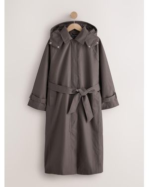 Next Mocha Water Proof Trench Coat - Gray