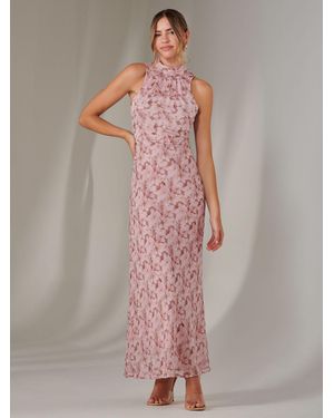 Jolie Moi Chiffon Maxi Dress - Pink