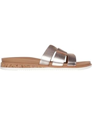 Skechers Desert Kiss Low Peak Look Sandals - Metallic