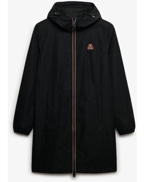 Superdry Longline Tri Windbreaker Jacket - Black