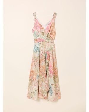 FatFace Fatface V & A Fatface Maggie Petite Midi Dress - Natural