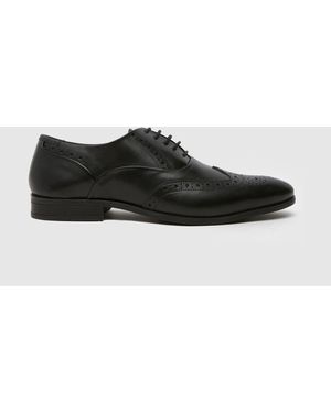 schuh Row Leder-Budapester-E - Schwarz