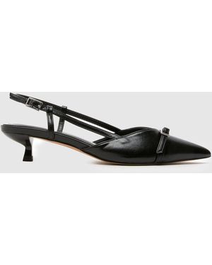 schuh Sybill Buckle Kitten Print Shoes - Black