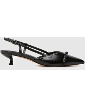 schuh Sybill Buckle Kitten Print Shoes - Black