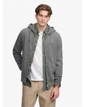 Superdry Essential Sdco Logo Zip Hoodie - Gray