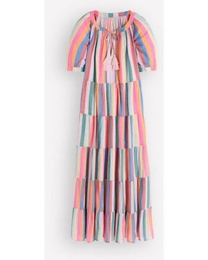 Boden Multi Tiered Maxi Dress - Pink