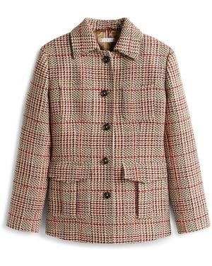 Tommy Hilfiger Regular Fit Tweed Single Breasted Blazer - Brown