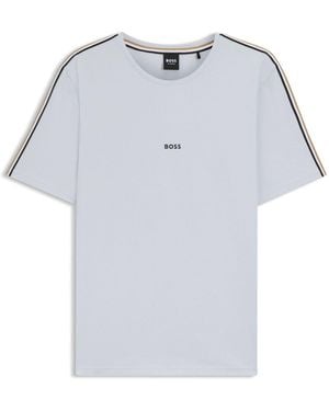 BOSS Unique Regular-Fit Logo T-Shirt - Blue