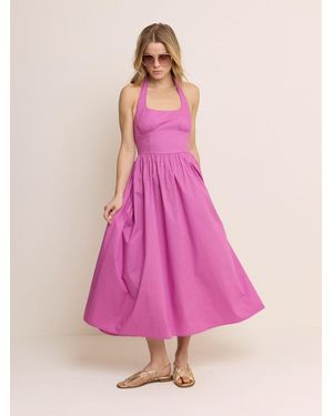 Nobody's Child Nobodys Child Hallie Halter Neck Midi Dress - Pink