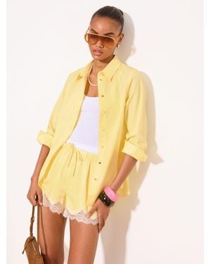 Lipsy Poplin Shirt - Natural