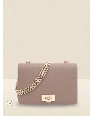 Sosandar Leather Cross-Body Shoulder Bag - Natural