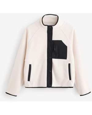 Next Active Supersoft Sportjacke Aus Kuscheligem Fleeceklein - Weiß