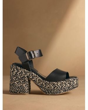 Russell & Bromley Satley Espadrille Heeled Sandals - Green