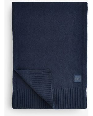 BOSS Akaio Logo Scarf - Blue