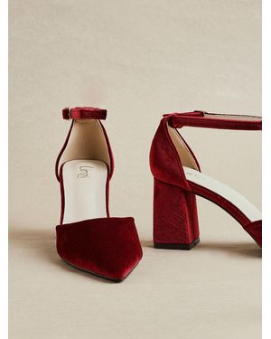 Linzi Glam Classic Pointed Court Heels - Red