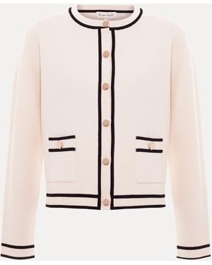 Phase Eight Lola Tipped Jacket - Natural