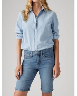 Levi's Figurformende Bermuda-Shorts - Blau